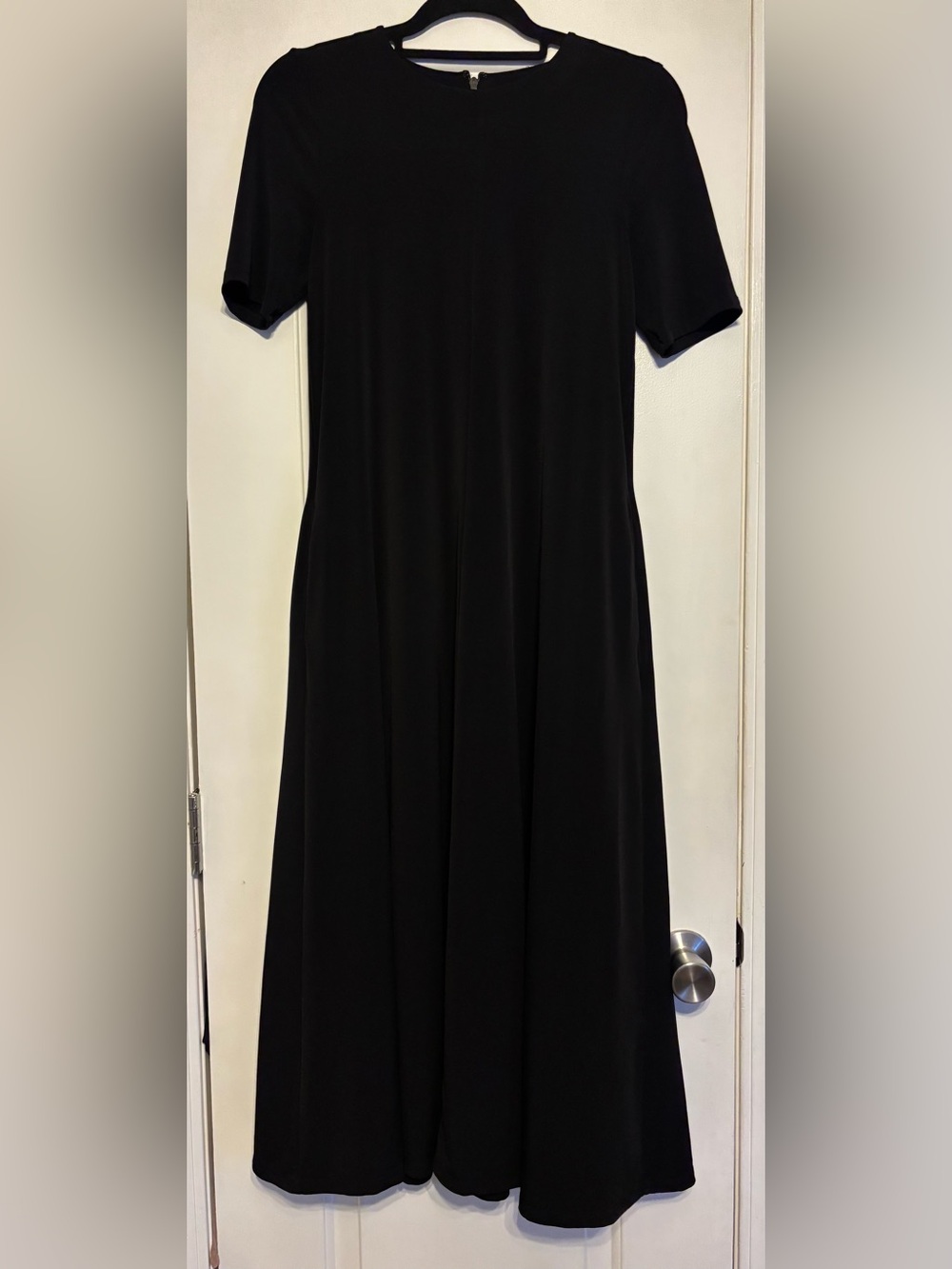 Chico's Black Short-Sleeve Maxi Dress